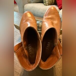 Lauren Ralph Lauren Tan Leather Ankle Boots